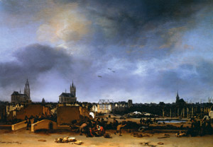 デルフトの爆発 [エフベルト・ファン・デル＝プール, 1654年頃, フェルメール展 光の天才画家とデルフトの巨匠たちより]のサムネイル画像
