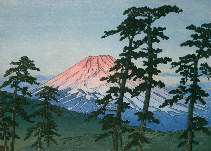 はこねの富士 [川瀬巴水, 1947年, 生誕130年 川瀬巴水展より] パブリックドメイン画像 