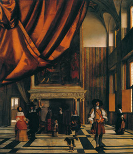 The Interior of the Burgomasters’ Chamber, Town Hall, Amsterdam [Pieter de Hooch, c.1663-1665, from Vermeer and the Delft Style Exhibition] Thumbnail Images
