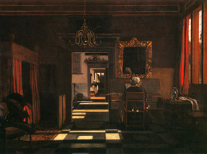 Interior with a Woman at the Virginal [Emanuel de Witte, c.1665, from Vermeer and the Delft Style Exhibition] Thumbnail Images
