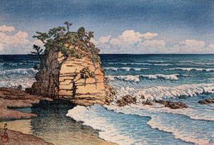 河原子エボシ岩 [川瀬巴水, 1945年, 生誕130年 川瀬巴水展より]のサムネイル画像