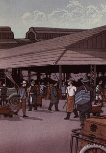 新東京百景 中央市場 [川瀬巴水, 1936年, 生誕130年 川瀬巴水展より]のサムネイル画像