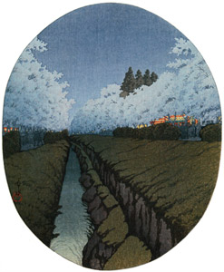Night View of Cherry Blossoms at Koganei [Hasui Kawase, 1935, from Kawase Hasui 130th Anniversary Exhibition Catalogue] Thumbnail Images