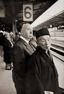 At the Platform (Alfred Hitccock in Tokyo) [Jun Miki,  from Asahi Camera April 1956] Thumbnail Images