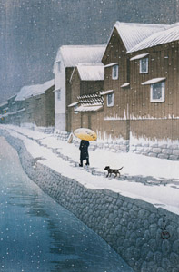 Selected Scenes of Tokaido Road : Handa Shinkawabata in Bishu Province [Hasui Kawase, 1935, from Kawase Hasui 130th Anniversary Exhibition Catalogue] Thumbnail Images