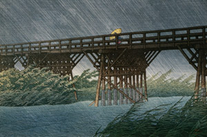 今井橋の夕立 [川瀬巴水, 1932年, 生誕130年 川瀬巴水展より]のサムネイル画像