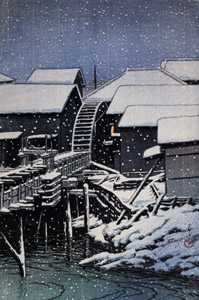 関口の雪 [川瀬巴水, 1932年, 生誕130年 川瀬巴水展より]のサムネイル画像