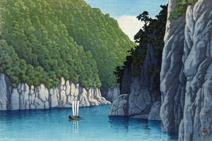 Toro Ravine, Kii from Japanese Sceneries II, Kansai Series [Hasui Kawase, 1941, from Kawase Hasui 130th Anniversary Exhibition Catalogue] Thumbnail Images