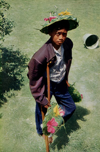 花帽子売りの少年 [星野愷, カメラ毎日 1956年5月号より]のサムネイル画像