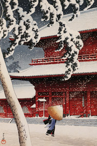 Twenty Views of Tokyo : Zojoji Temple in Shiba [Hasui Kawase, 1925, from Kawase Hasui 130th Anniversary Exhibition Catalogue] Thumbnail Images