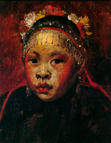 中国の娘（サンフランシスコ） [セオドア・ウォレス, 1884年, セオドア・ウォレス展：帰ってきた日本の美より] パブリックドメイン画像 