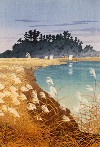 Ichikawa in the Late Autumn [Hasui Kawase, 1930, from Kawase Hasui 130th Anniversary Exhibition Catalogue] Thumbnail Images