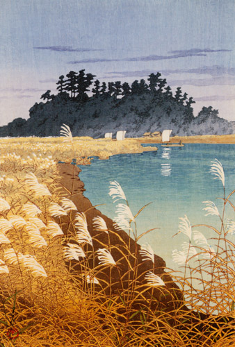 Ichikawa in the Late Autumn [Hasui Kawase, 1930, from Kawase Hasui 130th Anniversary Exhibition Catalogue]