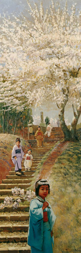 日本の春 [セオドア・ウォレス, セオドア・ウォレス展：帰ってきた日本の美より] パブリックドメイン画像 