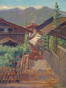 Street and Mountain View, Ikao [Theodore Wores,  from The Art of Theodore Wores: Japan’s Beauty Comes Home] Thumbnail Images