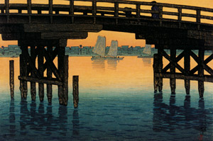 東京十二題 深川上の橋 [川瀬巴水, 1920年, 生誕130年 川瀬巴水展より]のサムネイル画像