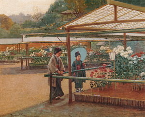 A Chrysanthemum Show, Yokohama [Theodore Wores,  from The Art of Theodore Wores: Japan’s Beauty Comes Home] Thumbnail Images