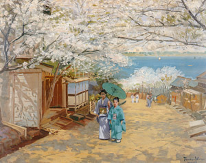野毛山の桜I（横浜） [セオドア・ウォレス, 1893年, セオドア・ウォレス展：帰ってきた日本の美より]のサムネイル画像