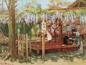 茶店（東京） [セオドア・ウォレス, 1893年, セオドア・ウォレス展：帰ってきた日本の美より]のサムネイル画像