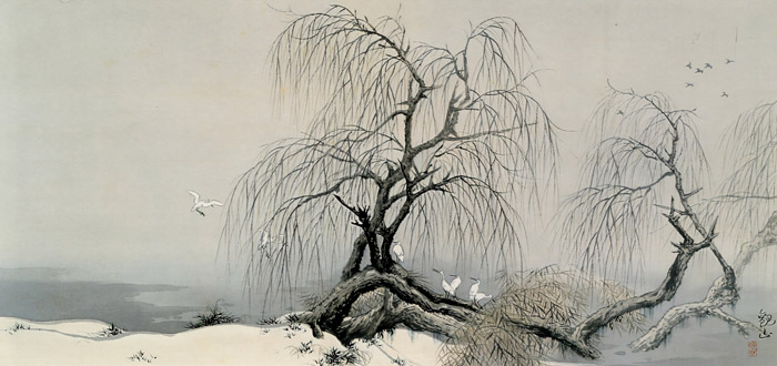 寒空 [下村観山, 1923年, 大観と観山展 より] パブリックドメイン画像 