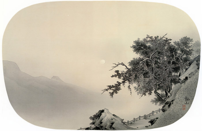 夕月 [下村観山, 1922年, 大観と観山展 より] パブリックドメイン画像 