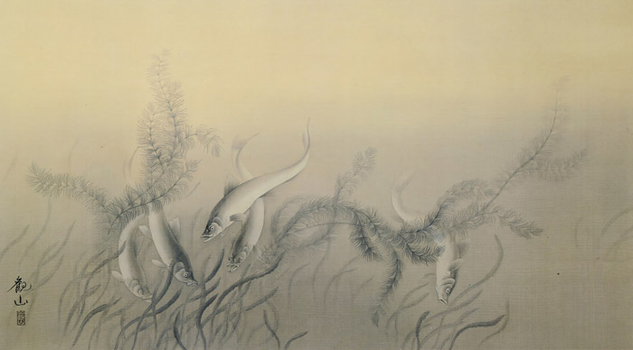 友魚 [下村観山, 1925年, 大観と観山展 より] パブリックドメイン画像 