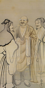 Three Laughers of the Tiger Valley [Kanzan Shimomura, c.1917, from TAIKAN and KANZAN] Thumbnail Images