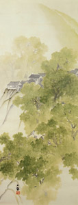Storm Clearing over a Temple in the Mountain (Eight Views of Xiao-Xiang) [Yokoyama Taikan, 1916, from TAIKAN and KANZAN] Thumbnail Images