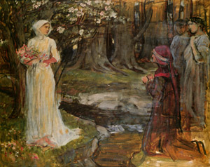 Study for Dante and Beatrice [John William Waterhouse, 1915, from J.W. Waterhouse] Thumbnail Images