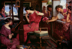 ペネロペと求婚者たち [ジョン・ウィリアム・ウォーターハウス, 1912年, J.W. Waterhouseより]のサムネイル画像