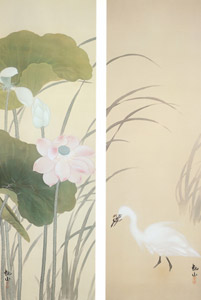 Snowy Heron [Kanzan Shimomura, c.1919, from TAIKAN and KANZAN] Thumbnail Images
