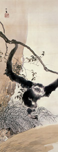 観音白鶴猿猴図 [竹内栖鳳, 1910年, 大観と観山展 より]のサムネイル画像