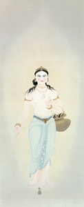 Kannon (Avalokiteśvara) [Kanzan Shimomura, c.1911, from TAIKAN and KANZAN] Thumbnail Images
