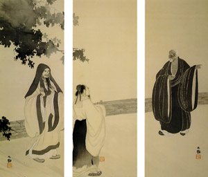 Three Laughers of the Tiger Valley [Yokoyama Taikan, 1912, from TAIKAN and KANZAN] Thumbnail Images