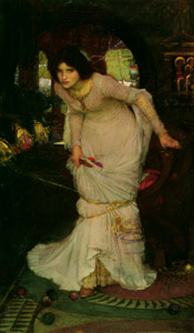 ランスロットを見つめるシャロットの女 [ジョン・ウィリアム・ウォーターハウス, 1894年, J.W. Waterhouseより]のサムネイル画像