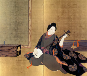 Beauties of the Genroku Era (Right) [Kanzan Shimomura, 1899, from TAIKAN and KANZAN] Thumbnail Images