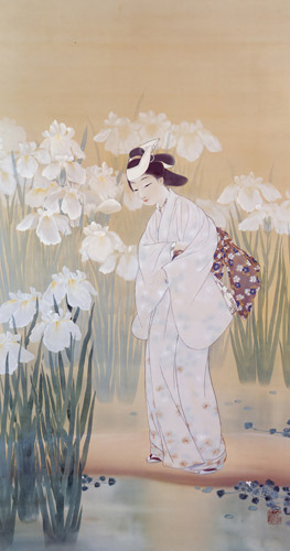 Irises (Reflection in the Water) [Yokoyama Taikan, 1901, from TAIKAN and KANZAN]