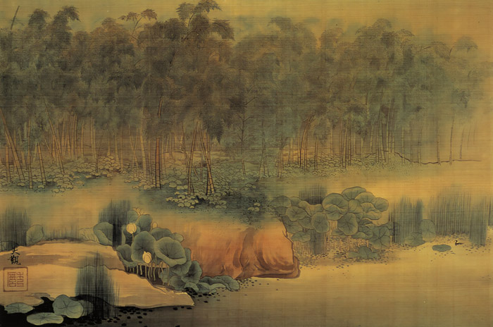 寂静 [横山大観, 1896年, 大観と観山展 より] パブリックドメイン画像 