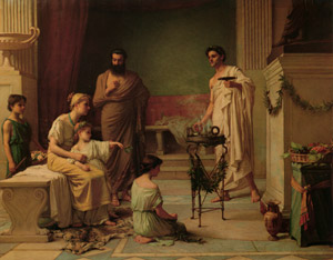 アイスクラーピウスの神殿へ運ばれた病気の子供 [ジョン・ウィリアム・ウォーターハウス, 1877年, J.W. Waterhouseより]のサムネイル画像