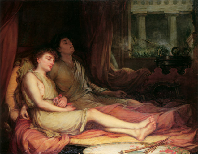 Sleep and his Half-brother Death [John William Waterhouse, 1874, from J.W. Waterhouse]