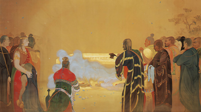闍維 [下村観山, 1898年, 大観と観山展 より] パブリックドメイン画像 