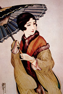 Untitled (Woman with Umbrella) [Kashō Takabatake, 1927, from Kashō Takabatake Masterpiece Collection] Thumbnail Images