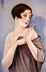Untitled (Woman Holding a Rose) [Kashō Takabatake, 1930, from Kashō Takabatake Masterpiece Collection] Thumbnail Images