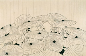 Osen (Umbrellas) [Komura Settai,  from Hanga Geijutsu no.146] Thumbnail Images
