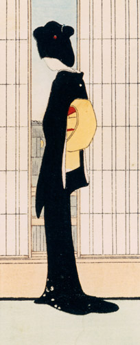 Inside Front Cover from Yūri by Izumi Kyōka (Right) [Komura Settai,  from Hanga Geijutsu no.146]