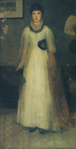 灰色と桃色のハーモニー [ジェームズ・マクニール・ホイッスラー, 1872-1874年, ウィンスロップ・コレクションより] パブリックドメイン画像 