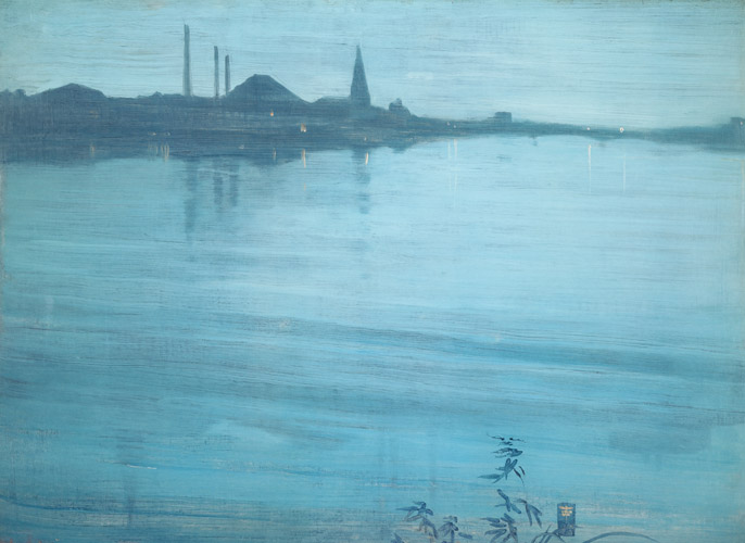 Nocturne in Blue and Silver [James Abbott McNeill Whistler, 1871-1872, from Winthrop Collection of the Fogg Art Museum]