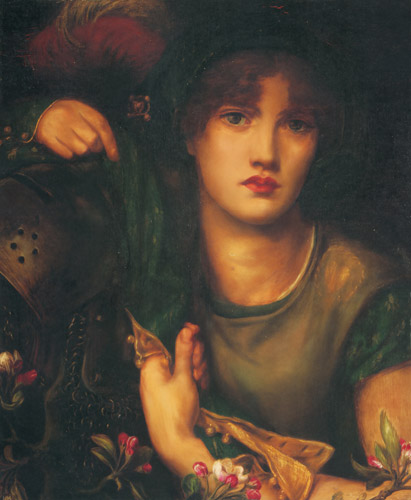 My Lady Greensleeves [Dante Gabriel Rossetti, 1863, from Winthrop Collection of the Fogg Art Museum]
