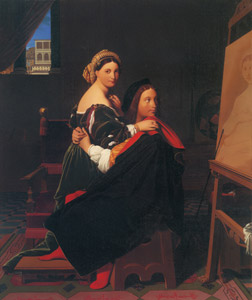 Raphael and the Fornarina [Jean-Auguste-Dominique Ingres, from Winthrop Collection of the Fogg Art Museum] Thumbnail Images