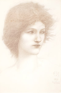 女性頭部：セイレン [エドワード・バーン＝ジョーンズ, 1896年, ウィンスロップ・コレクションより]のサムネイル画像